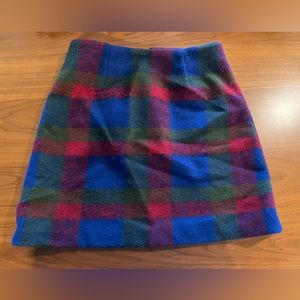 Hutch Fleece Plaid Mini Skirt S